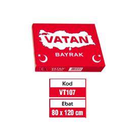 Vatan Bez Bayrak Türk %100 Polyester 80x120 VT107 -VT107