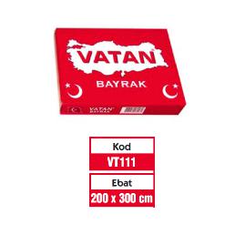 Vatan Bez Bayrak Türk %100 Polyester 200x300 VT111 -VT111