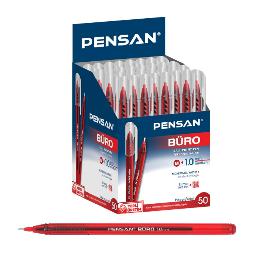 Pensan Tükenmez Kalem Büro 1.0 MM Kırmızı 50 Lİ -PE02270TKKIRMIZI