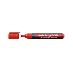 Edding Markör Permanent Yuvarlak Uçlu 1.5-3 MM Kırmızı 300 10 ADET -ED30002