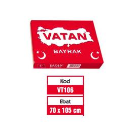 Vatan Bez Bayrak Türk %100 Polyester 70x105 VT106 -VT106